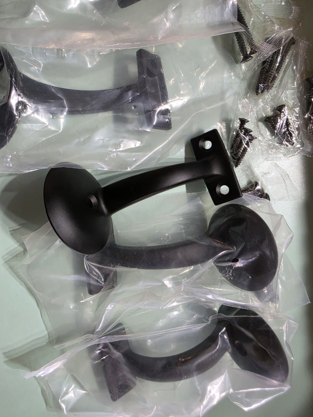 Black Stair Handrail Bracket - Home Accents Brand hardwear 5 pieces